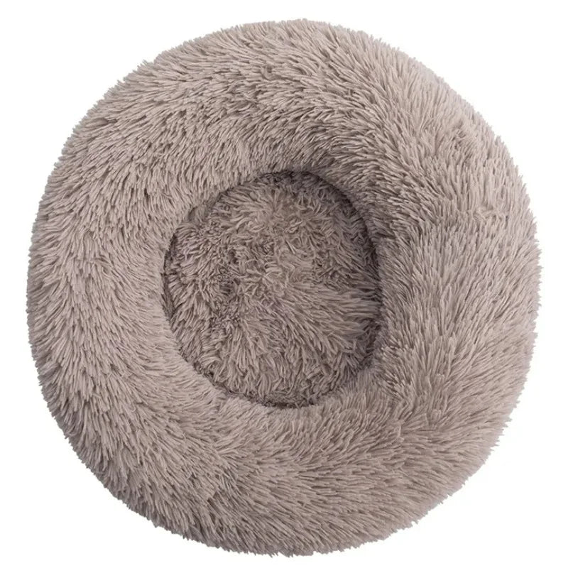 Panier lit rond en peluche