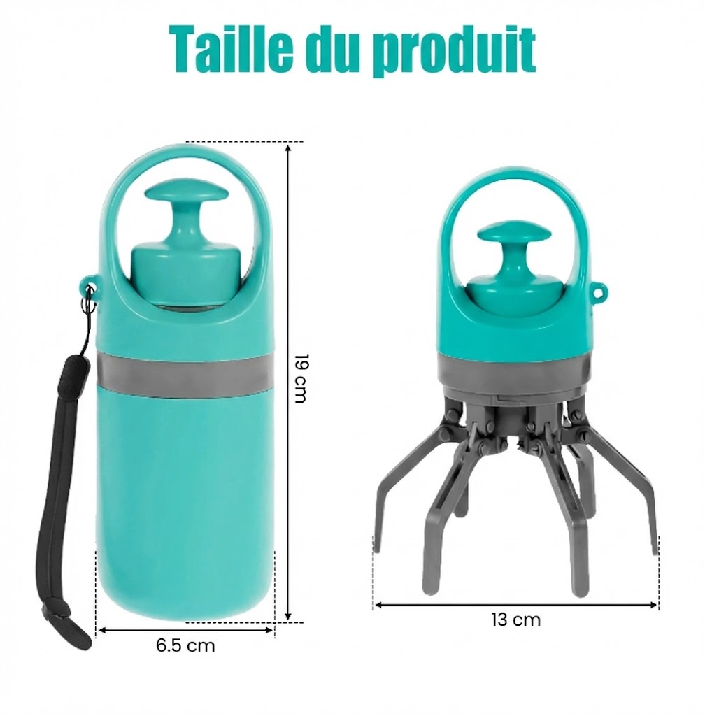 Pelle Ramasse-Crottes Portable avec Distributeur de Sacs