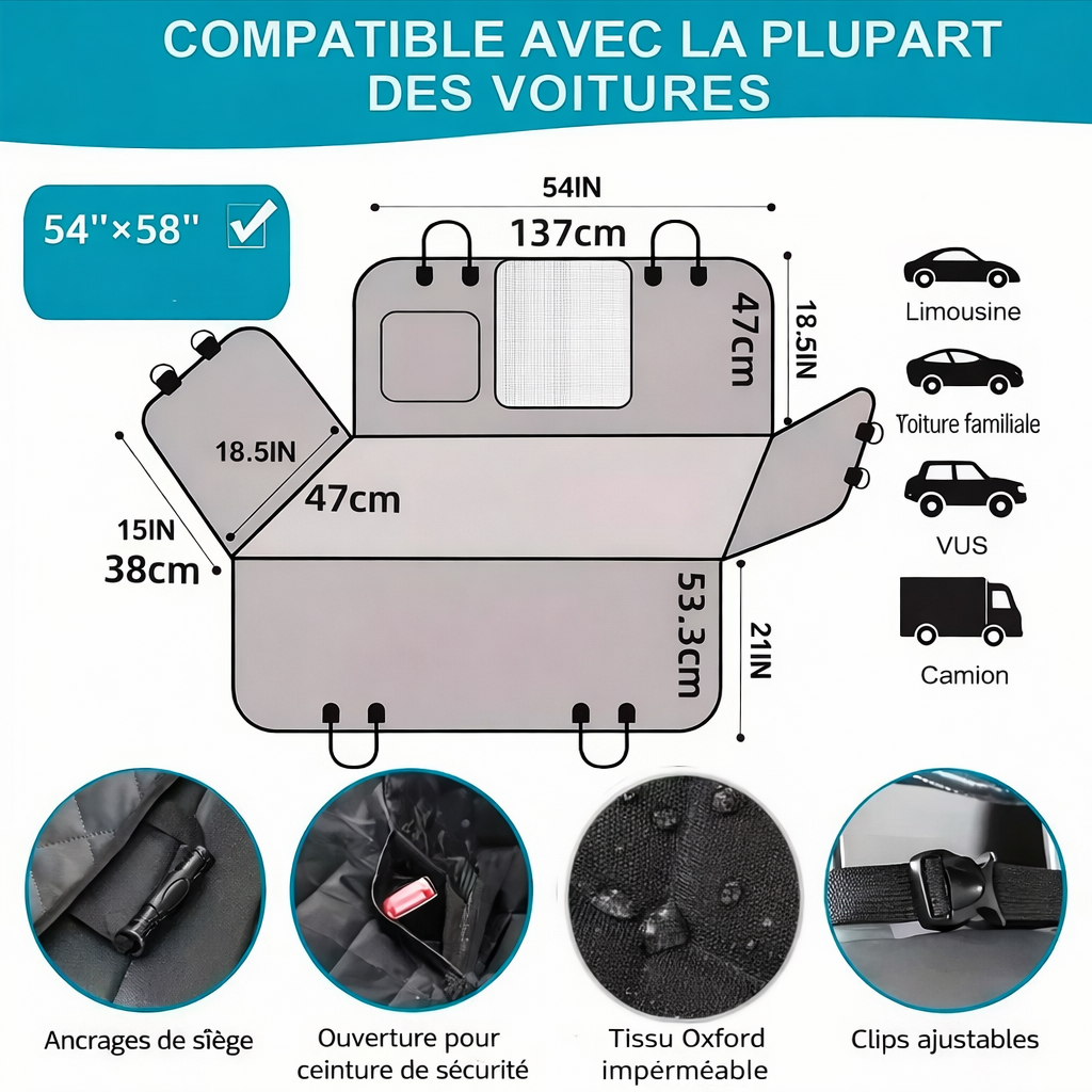 Housse de siège imperméable voiture