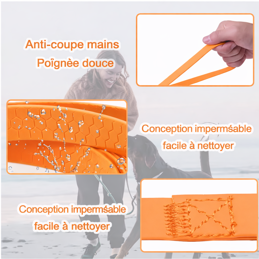 Laisse longue imperméable en PVC