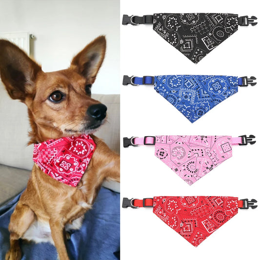 Bandana lavable triangulaire réglable en coton