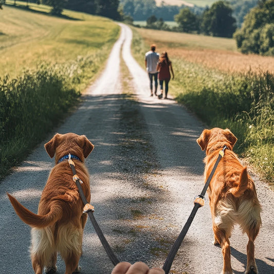 Laisse mains libres multifonction réglable pour 1 ou 2 chiens - 2,1 mètres