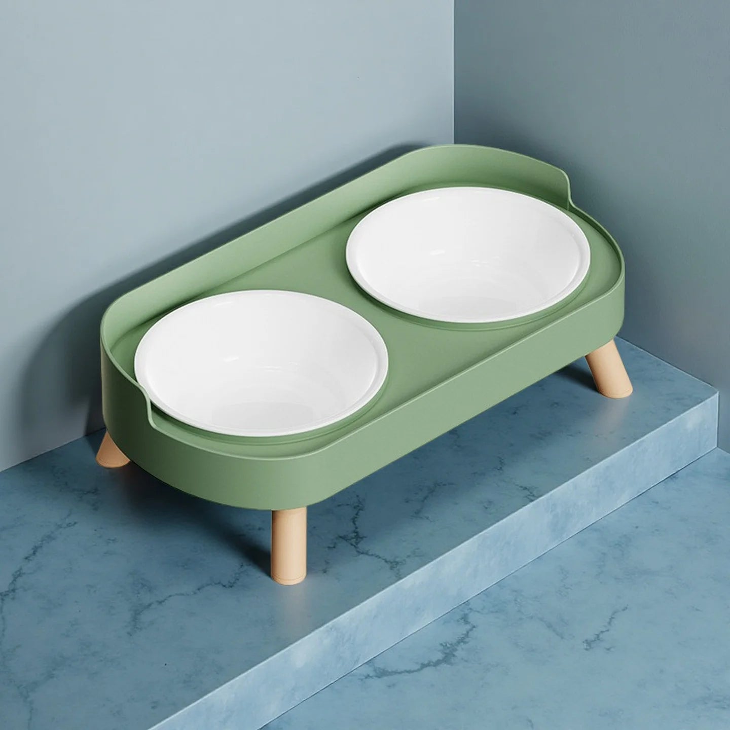 Mangeoire surélevée avec bols