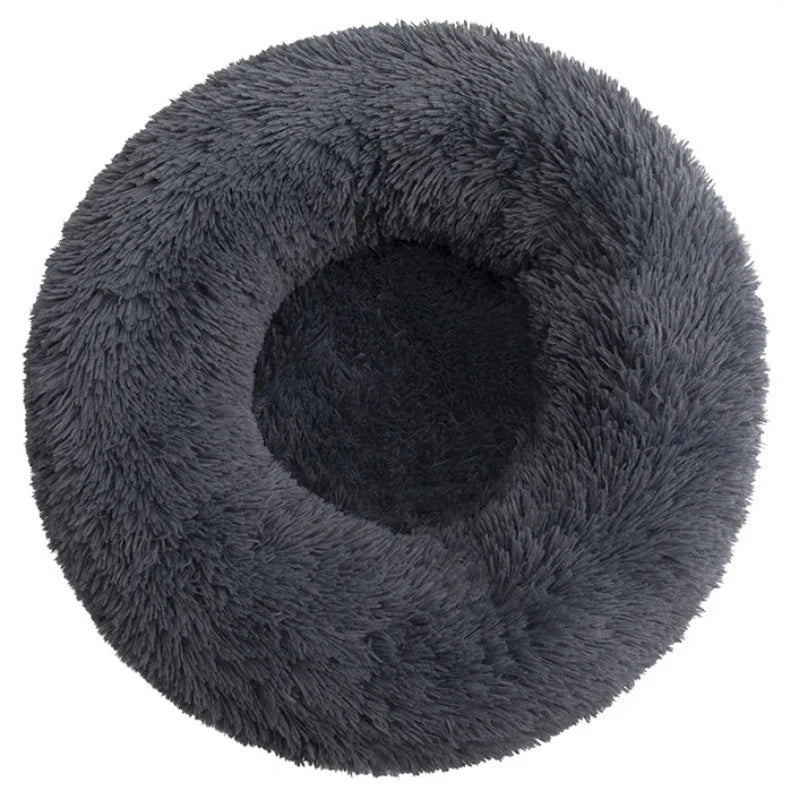 Panier lit rond en peluche