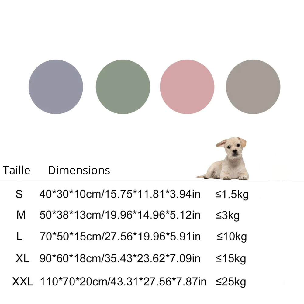 Panier couchage pastel