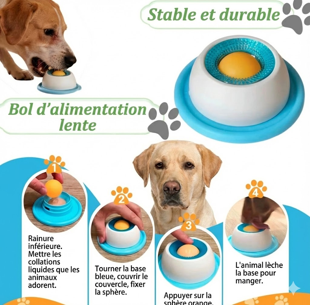 Bol à Lécher Anti-Stress pour Chien